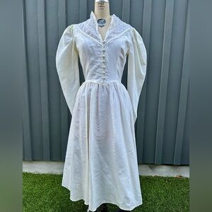 Gunne Sax Gold Label 1970s Vintage Bridal Dress